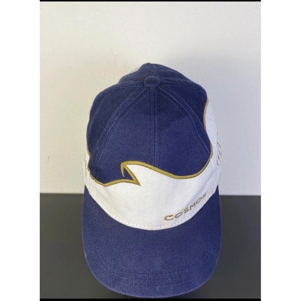 TITLIS Engelberg Cosmos Hat OS Blue White Gold Embroidery Switzerland Polydono